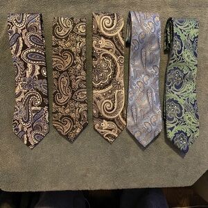 Elegant Paisley Men's Ties Set - Multicolor